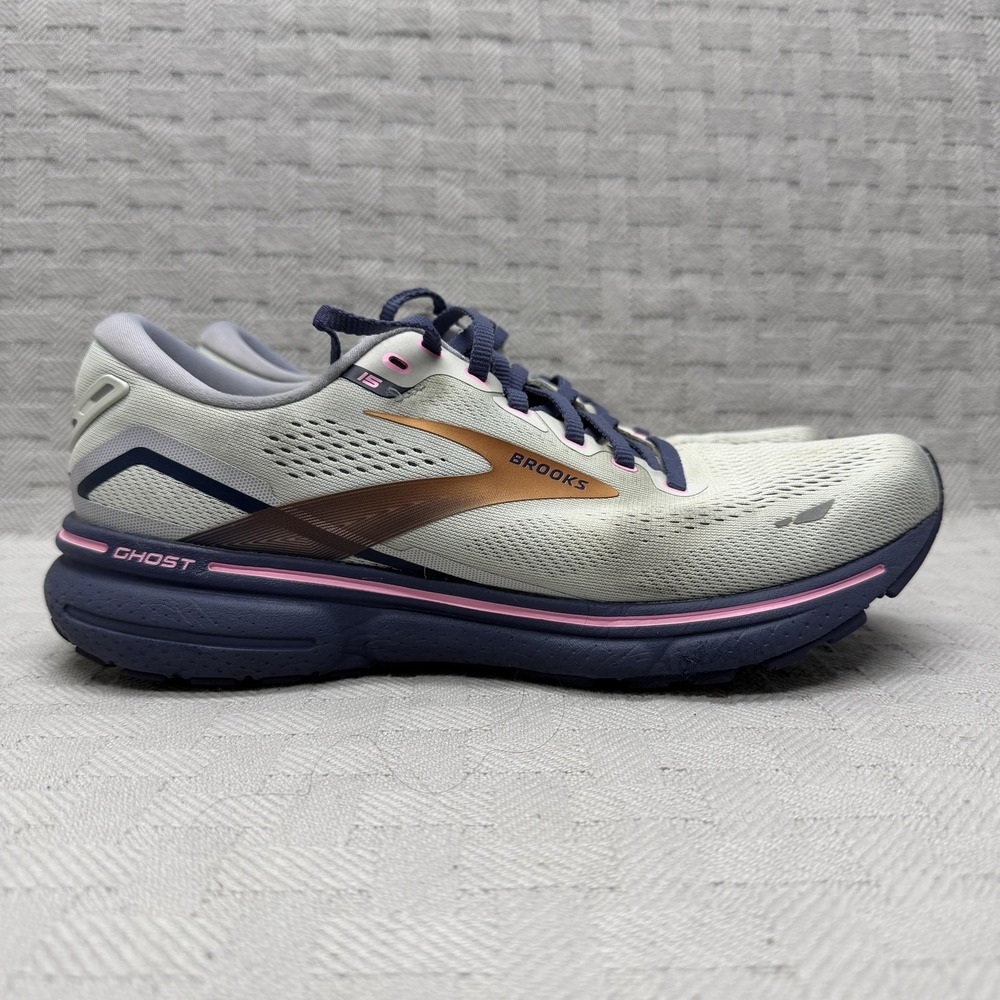 Brooks‎ Ghost 15 Shoes Womens Size 10.5 White Running Sneakers 1203801B492